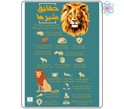 پوستر آموزشی حقایق شیرها
